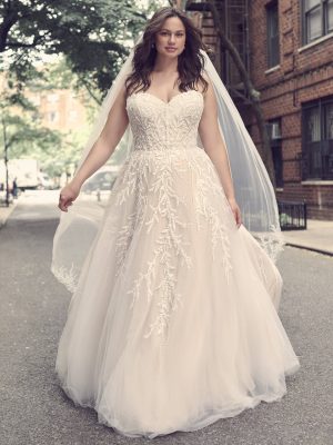Maggie Sottero Oriana A Line Wedding Dress 2 Curve