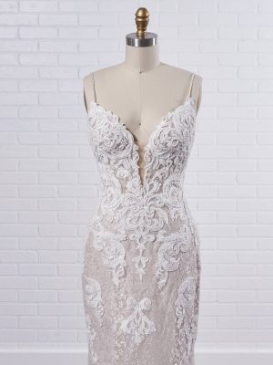 Maggie Sottero Tuscany Royale Sheath Custom wedding dresses near me 1