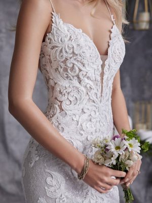 Maggie Sottero Tuscany Royale Sheath Modern minimalist wedding dresses