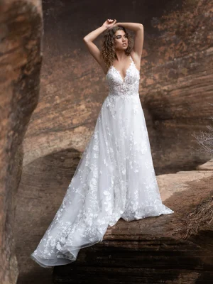 Maggie Sottero Winter A Line Bridal boutique San Diego