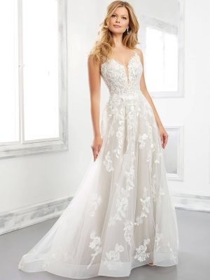 Morilee Bernadette A line Romantic lace wedding dresses
