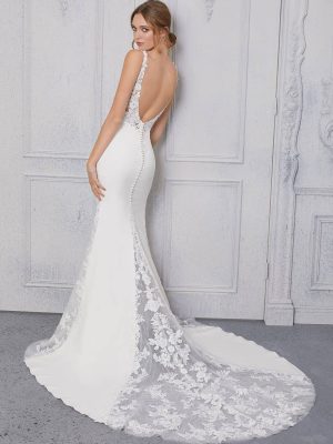 Morilee Carrie sheath Best bridal shop in San Diego