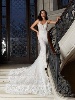 Morilee Chantrelle fit and flare Wedding gown alterations San Diego
