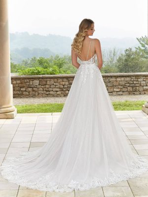 Morilee Dina A Line Classic wedding dresses with long trains