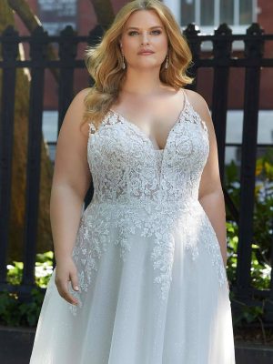 Morilee Hunter A Line Plus size wedding dresses San Diego