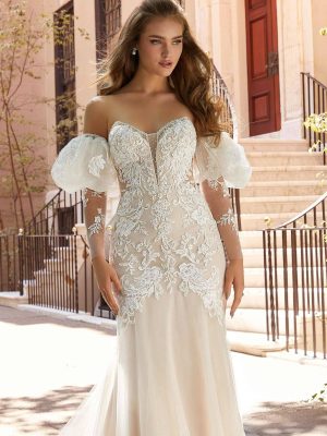 Morilee Jordanna Fit and Flare Mermaid Custom wedding dresses San Diego