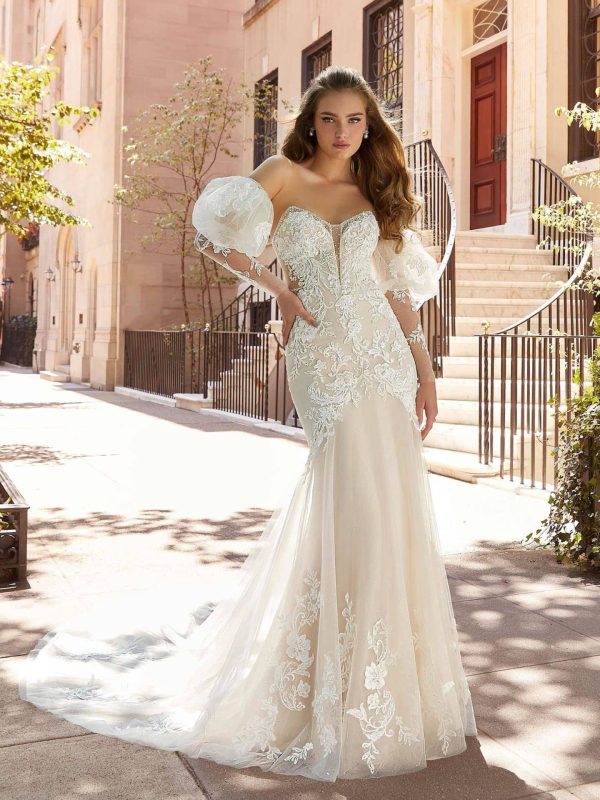 Morilee Jordanna Fit and Flare Mermaid Wedding dress shop San Diego