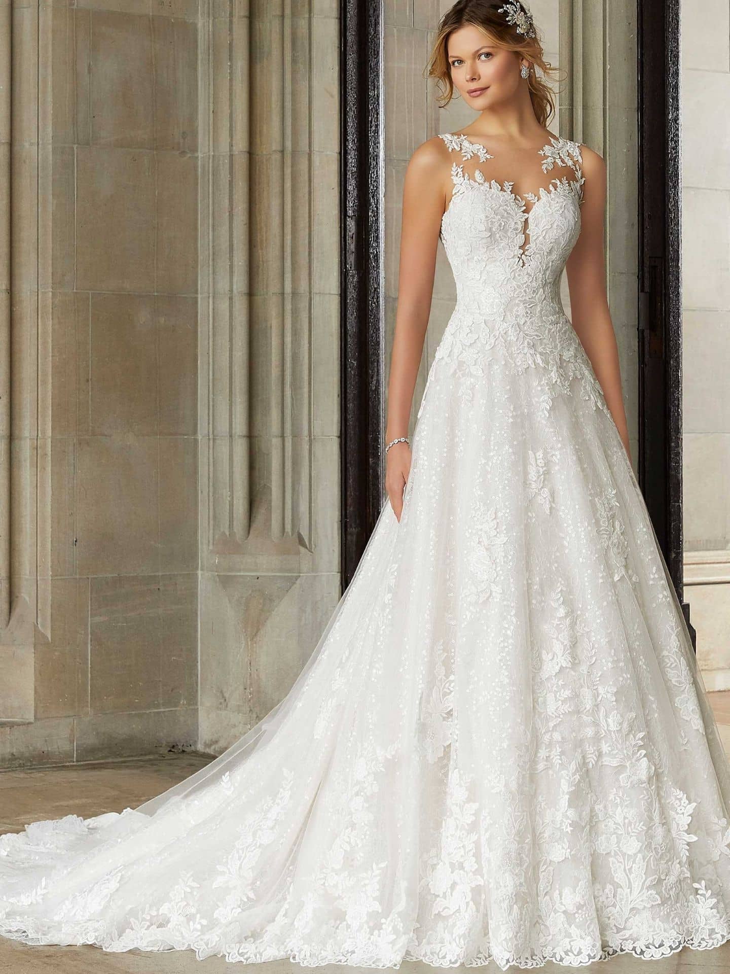 Morilee Sansa ball gown Best bridal shop in San Diego