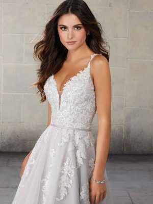 Morilee Sparrow A Line Unique wedding dress designs