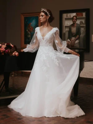 Rebecca Ingram Alexandria A Line Couture wedding gowns San Diego
