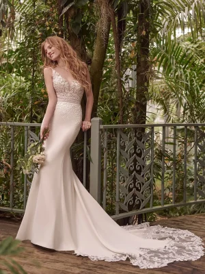 Rebecca Ingram Betty Fit and Flare Bespoke wedding dresses worldwide