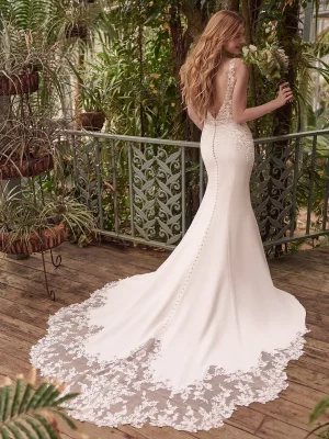 Rebecca Ingram Betty Fit and Flare Custom wedding dresses San Diego