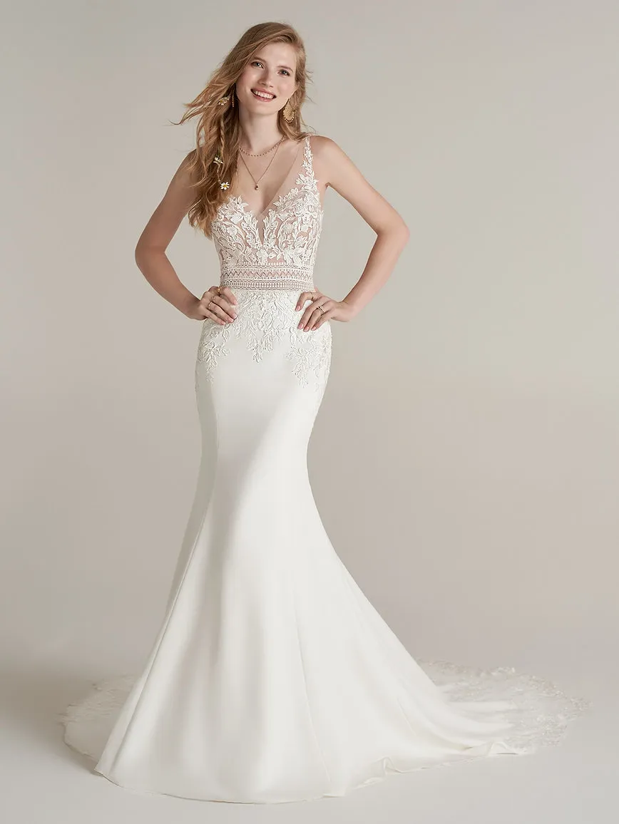 Rebecca Ingram Betty Fit and Flare Custom wedding dresses near me