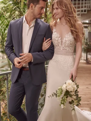 Rebecca Ingram Betty Fit and Flare Wedding gown alterations San Diego