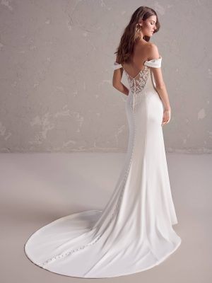 Rebecca Ingram Colby Fit and Flare Bridal gown San Diego showroom 1