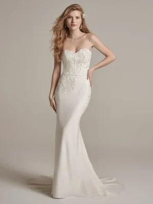 Rebecca Ingram Lily Lynette Fit and Flare Ethereal wedding dresses for outdoor weddings