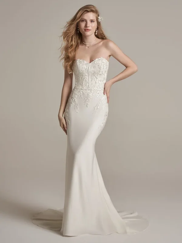 Rebecca Ingram Lily Lynette Fit and Flare Ethereal wedding dresses for outdoor weddings