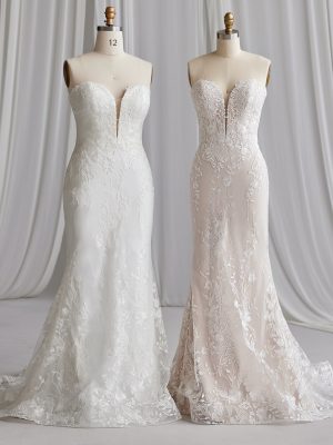 Rebecca Ingram Nelly Sheath Romantic lace wedding dresses