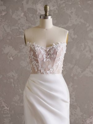 Rebecca Ingram Twyla Fit and Flare Modern minimalist wedding dresses
