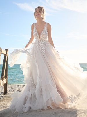 Rebecca Ingram Winona A Line Luxury wedding gowns San Diego