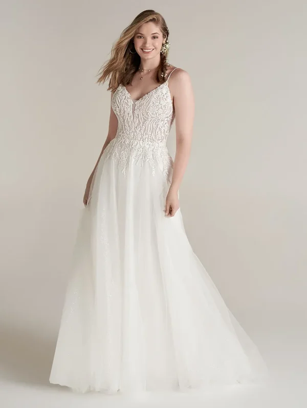Rebecca Ingram barbara A line Designer wedding gowns for sale