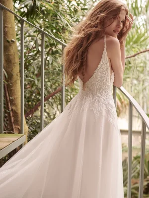 Rebecca Ingram barbara lynette A line Unique wedding dress designs