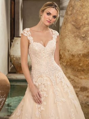 Casablanca Amber A Line Classic wedding dresses with long trains