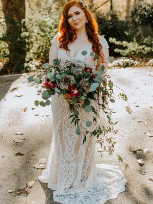 Casablanca Aubrey Fit and Flare Wedding dress stores near me