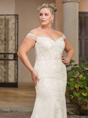 Casablanca Bianca Fit and Flare Bridal gown San Diego showroom