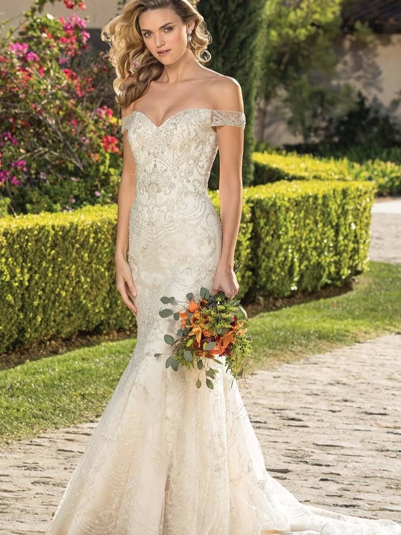 Casablanca Bianca Fit and Flare Wedding dress shop San Diego
