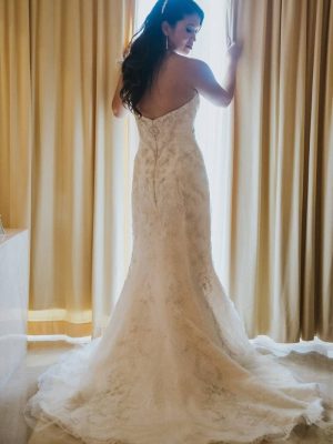 Casablanca Carnation Fit n Flare Bespoke wedding dresses worldwide