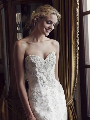 Casablanca Carnation Fit n Flare Custom wedding dresses San Diego