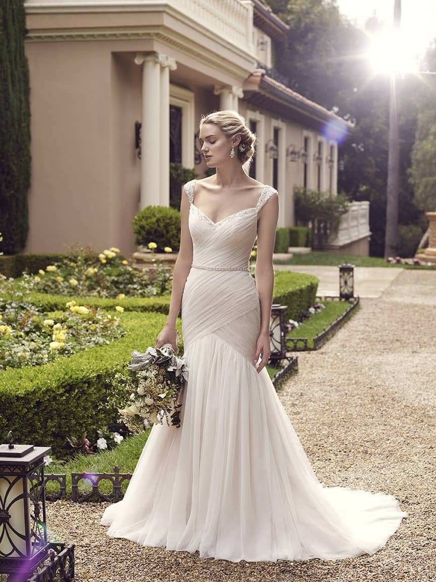 Casablanca Freesia Fit n Flare Romantic lace wedding dresses