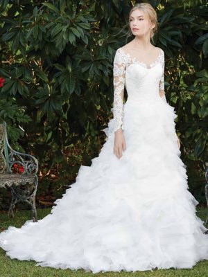 Casablanca Fuchsia Ballgown Wedding Dress