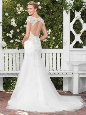 Casablanca Gloriosa Fit and Flare Modern minimalist wedding dresses