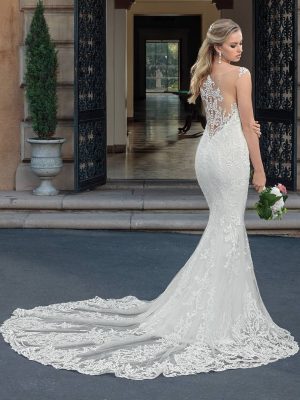 Casablanca Kinsley Fit and Flare Designer wedding dresses San Diego