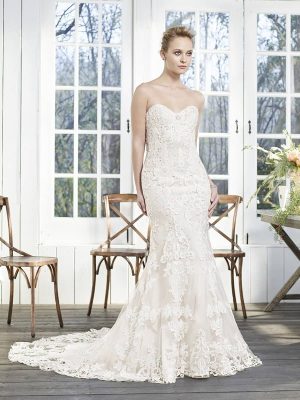 Casablanca Laurel Fit and Flare Custom wedding dresses near me