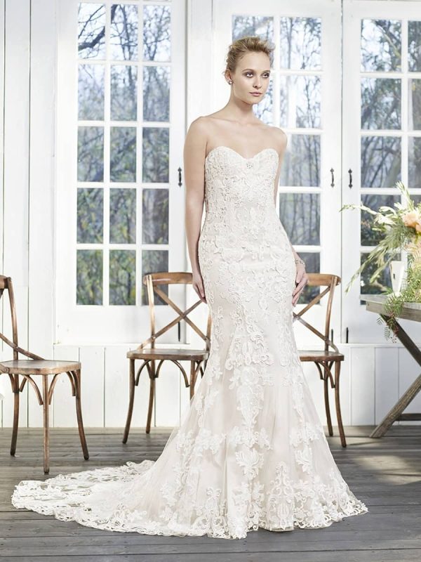 Casablanca Laurel Fit and Flare Custom wedding dresses near me