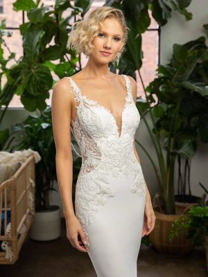 Casablanca Lexi Fit and Flare Wedding Dress shop near me