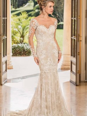 Casablanca Lisette Fit and Flare Wedding Dress