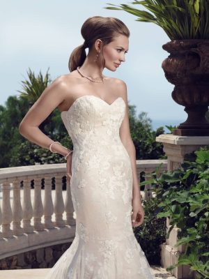 Casablanca Lotus Trumpet Classic wedding dresses with long trains