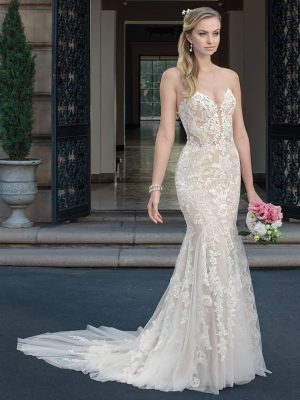 Casablanca Masie Fit and Flare Custom wedding dresses San Diego