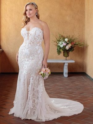 Casablanca Masie Fit and Flare Wedding dress shop San Diego 1