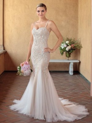 Casablanca Pixie Fit and Flare Wedding Dress 3