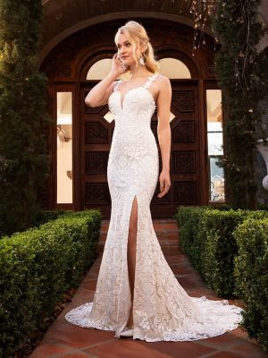 Casablanca Raven Fit and Flare Wedding Dress