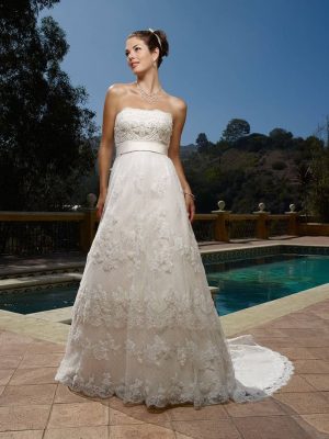Casablanca Style 1900 A line Wedding Gown