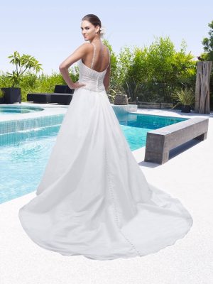 Casablanca Style 1949 A line Wedding Dress