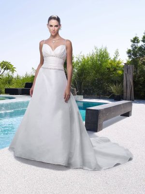 Casablanca Style 1949 A line Wedding Gown
