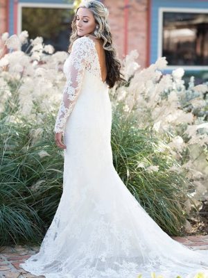 Casablanca Style 1975 Fit and Flare Elegant wedding dresses for brides