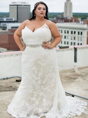 Casablanca Style 1975 Fit and Flare Made to order wedding gowns